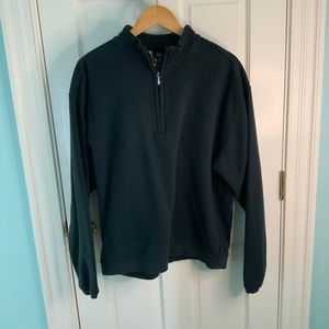 NIKE Golf Large Black 1/4 Zip Long Sleeve Pullover Fleece Shirt